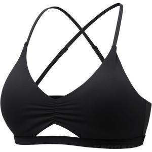 imageYEOREO Womens Sports Bras Chilene Strappy Criss Cross Open Back Low Impact Removable Cups Gym Yoga Workout BraBlack