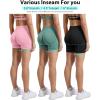 imageYEOREO SoftHue Women Workout Gym Impact Shorts Hidden Scrunch Butt Lifting 36quot45quot6quot Seamless ShortsBeige
