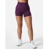 imageYEOREO SoftHue Women Workout Gym Impact Shorts Hidden Scrunch Butt Lifting 36quot45quot6quot Seamless ShortsBlack Cherry