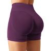 imageYEOREO SoftHue Women Workout Gym Impact Shorts Hidden Scrunch Butt Lifting 36quot45quot6quot Seamless ShortsBlack Cherry