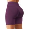 imageYEOREO SoftHue Women Workout Gym Impact Shorts Hidden Scrunch Butt Lifting 36quot45quot6quot Seamless ShortsBlack Cherry