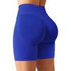 imageYEOREO SoftHue Women Workout Gym Impact Shorts Hidden Scrunch Butt Lifting 36quot45quot6quot Seamless ShortsDark Blue