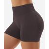 imageYEOREO SoftHue Women Workout Gym Impact Shorts Hidden Scrunch Butt Lifting 36quot45quot6quot Seamless ShortsDark Brown