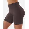 imageYEOREO SoftHue Women Workout Gym Impact Shorts Hidden Scrunch Butt Lifting 36quot45quot6quot Seamless ShortsDark Brown