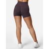 imageYEOREO SoftHue Women Workout Gym Impact Shorts Hidden Scrunch Butt Lifting 36quot45quot6quot Seamless ShortsDark Brown