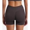 imageYEOREO SoftHue Women Workout Gym Impact Shorts Hidden Scrunch Butt Lifting 36quot45quot6quot Seamless ShortsDark Brown