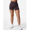imageYEOREO SoftHue Women Workout Gym Impact Shorts Hidden Scrunch Butt Lifting 36quot45quot6quot Seamless ShortsDark Brown