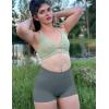 imageYEOREO SoftHue Women Workout Gym Impact Shorts Hidden Scrunch Butt Lifting 36quot45quot6quot Seamless ShortsDark Grey