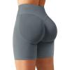 imageYEOREO SoftHue Women Workout Gym Impact Shorts Hidden Scrunch Butt Lifting 36quot45quot6quot Seamless ShortsDark Grey