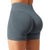 imageYEOREO SoftHue Women Workout Gym Impact Shorts Hidden Scrunch Butt Lifting 36quot45quot6quot Seamless ShortsDark Grey