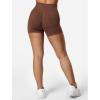 imageYEOREO SoftHue Women Workout Gym Impact Shorts Hidden Scrunch Butt Lifting 36quot45quot6quot Seamless ShortsDeep Brown