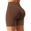 imageYEOREO SoftHue Women Workout Gym Impact Shorts Hidden Scrunch Butt Lifting 36quot45quot6quot Seamless ShortsDeep Brown