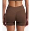 imageYEOREO SoftHue Women Workout Gym Impact Shorts Hidden Scrunch Butt Lifting 36quot45quot6quot Seamless ShortsDeep Brown