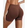 imageYEOREO SoftHue Women Workout Gym Impact Shorts Hidden Scrunch Butt Lifting 36quot45quot6quot Seamless ShortsDeep Brown