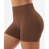 imageYEOREO SoftHue Women Workout Gym Impact Shorts Hidden Scrunch Butt Lifting 36quot45quot6quot Seamless ShortsDeep Brown