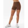 imageYEOREO SoftHue Women Workout Gym Impact Shorts Hidden Scrunch Butt Lifting 36quot45quot6quot Seamless ShortsDeep Brown
