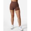 imageYEOREO SoftHue Women Workout Gym Impact Shorts Hidden Scrunch Butt Lifting 36quot45quot6quot Seamless ShortsDeep Brown