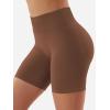 imageYEOREO SoftHue Women Workout Gym Impact Shorts Hidden Scrunch Butt Lifting 36quot45quot6quot Seamless ShortsDeep Brown