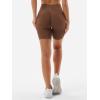 imageYEOREO SoftHue Women Workout Gym Impact Shorts Hidden Scrunch Butt Lifting 36quot45quot6quot Seamless ShortsDeep Brown