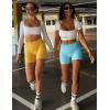 imageYEOREO SoftHue Women Workout Gym Impact Shorts Hidden Scrunch Butt Lifting 36quot45quot6quot Seamless ShortsLight Blue