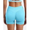 imageYEOREO SoftHue Women Workout Gym Impact Shorts Hidden Scrunch Butt Lifting 36quot45quot6quot Seamless ShortsLight Blue