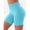 imageYEOREO SoftHue Women Workout Gym Impact Shorts Hidden Scrunch Butt Lifting 36quot45quot6quot Seamless ShortsLight Blue