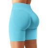 imageYEOREO SoftHue Women Workout Gym Impact Shorts Hidden Scrunch Butt Lifting 36quot45quot6quot Seamless ShortsLight Blue