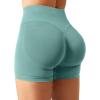 imageYEOREO SoftHue Women Workout Gym Impact Shorts Hidden Scrunch Butt Lifting 36quot45quot6quot Seamless ShortsLight Green