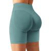 imageYEOREO SoftHue Women Workout Gym Impact Shorts Hidden Scrunch Butt Lifting 36quot45quot6quot Seamless ShortsLight Green