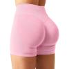 imageYEOREO SoftHue Women Workout Gym Impact Shorts Hidden Scrunch Butt Lifting 36quot45quot6quot Seamless ShortsPink