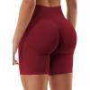 imageYEOREO SoftHue Women Workout Gym Impact Shorts Hidden Scrunch Butt Lifting 36quot45quot6quot Seamless ShortsRed