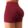 imageYEOREO SoftHue Women Workout Gym Impact Shorts Hidden Scrunch Butt Lifting 36quot45quot6quot Seamless ShortsRed