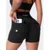 imageYEOREO CoreFlex Scrunch Workout Shorts with Pockets Charm Gym Biker Shorts for Women High Waisted Booty YogaBlack