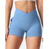 imageYEOREO CoreFlex Scrunch Workout Shorts with Pockets Charm Gym Biker Shorts for Women High Waisted Booty YogaBright Blue
