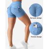 imageYEOREO CoreFlex Scrunch Workout Shorts with Pockets Charm Gym Biker Shorts for Women High Waisted Booty YogaBright Blue