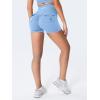 imageYEOREO CoreFlex Scrunch Workout Shorts with Pockets Charm Gym Biker Shorts for Women High Waisted Booty YogaBright Blue