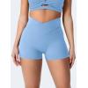 imageYEOREO CoreFlex Scrunch Workout Shorts with Pockets Charm Gym Biker Shorts for Women High Waisted Booty YogaBright Blue