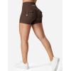 imageYEOREO CoreFlex Scrunch Workout Shorts with Pockets Charm Gym Biker Shorts for Women High Waisted Booty YogaChocolate
