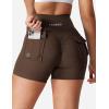 imageYEOREO CoreFlex Scrunch Workout Shorts with Pockets Charm Gym Biker Shorts for Women High Waisted Booty YogaChocolate