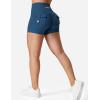 imageYEOREO CoreFlex Scrunch Workout Shorts with Pockets Charm Gym Biker Shorts for Women High Waisted Booty YogaDark Blue