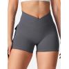 imageYEOREO CoreFlex Scrunch Workout Shorts with Pockets Charm Gym Biker Shorts for Women High Waisted Booty YogaDark Grey