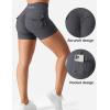 imageYEOREO CoreFlex Scrunch Workout Shorts with Pockets Charm Gym Biker Shorts for Women High Waisted Booty YogaDark Grey