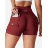 imageYEOREO CoreFlex Scrunch Workout Shorts with Pockets Charm Gym Biker Shorts for Women High Waisted Booty YogaDeep Burgundy