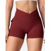 imageYEOREO CoreFlex Scrunch Workout Shorts with Pockets Charm Gym Biker Shorts for Women High Waisted Booty YogaDeep Burgundy