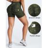 imageYEOREO CoreFlex Scrunch Workout Shorts with Pockets Charm Gym Biker Shorts for Women High Waisted Booty YogaGreen Camo
