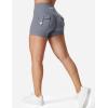 imageYEOREO CoreFlex Scrunch Workout Shorts with Pockets Charm Gym Biker Shorts for Women High Waisted Booty YogaGrey