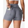 imageYEOREO CoreFlex Scrunch Workout Shorts with Pockets Charm Gym Biker Shorts for Women High Waisted Booty YogaGrey