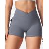 imageYEOREO CoreFlex Scrunch Workout Shorts with Pockets Charm Gym Biker Shorts for Women High Waisted Booty YogaGrey