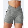 imageYEOREO CoreFlex Scrunch Workout Shorts with Pockets Charm Gym Biker Shorts for Women High Waisted Booty YogaGrey Camo