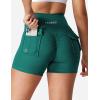 imageYEOREO CoreFlex Scrunch Workout Shorts with Pockets Charm Gym Biker Shorts for Women High Waisted Booty YogaLake Green